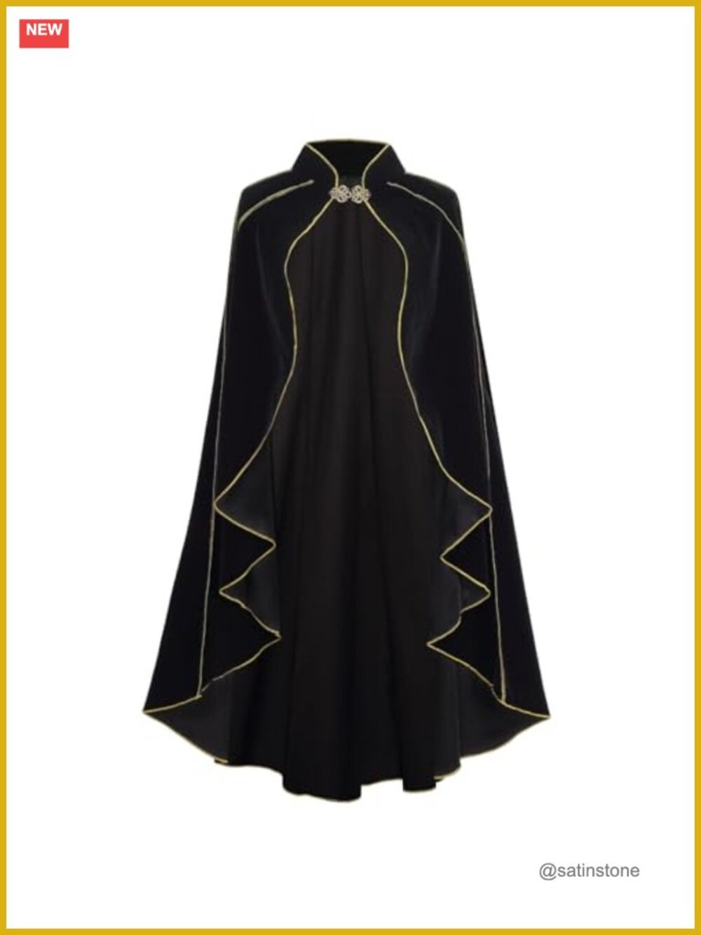 Women's Medieval Cape Stand Collar Rolled Edge Halloween Cosplay